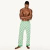 Men's Classic Pajama Set, Bunny Green