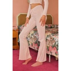 Women's Pointelle Logo Flare Pants -Fashion Clothing Store 0850468680027NEW 01 901 1f3ccf3a 6175 449d bab3 b336c74e0520