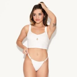 The Basics Keyhole Cami -Fashion Clothing Store 38 537515 537534 BASICS KEYHOLE CAMI AND THONG WHITE 3493 128d3230 3321 47b1 9923 79601db57750