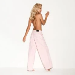 The Low Rise Skater Jean Pink Stone Wash -Fashion Clothing Store 53 14938 Acopy WOMENS DENIM