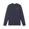 Bunny Basics Crewneck, Navy Blue -Fashion Clothing Store 542670 6926183694433 BUNNY BASICS CREWNECK PETROL BLUE FRONT
