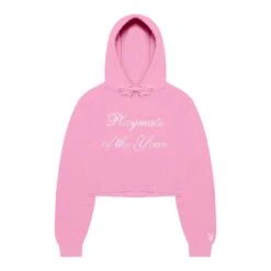 Playmate Of The Year Hoodie - Pink / White Print