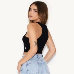 Playmate Of The Year Racerback Tank -Fashion Clothing Store 7 542782 6927218638945 PMOY RACERBACK TANK BLACK 1022