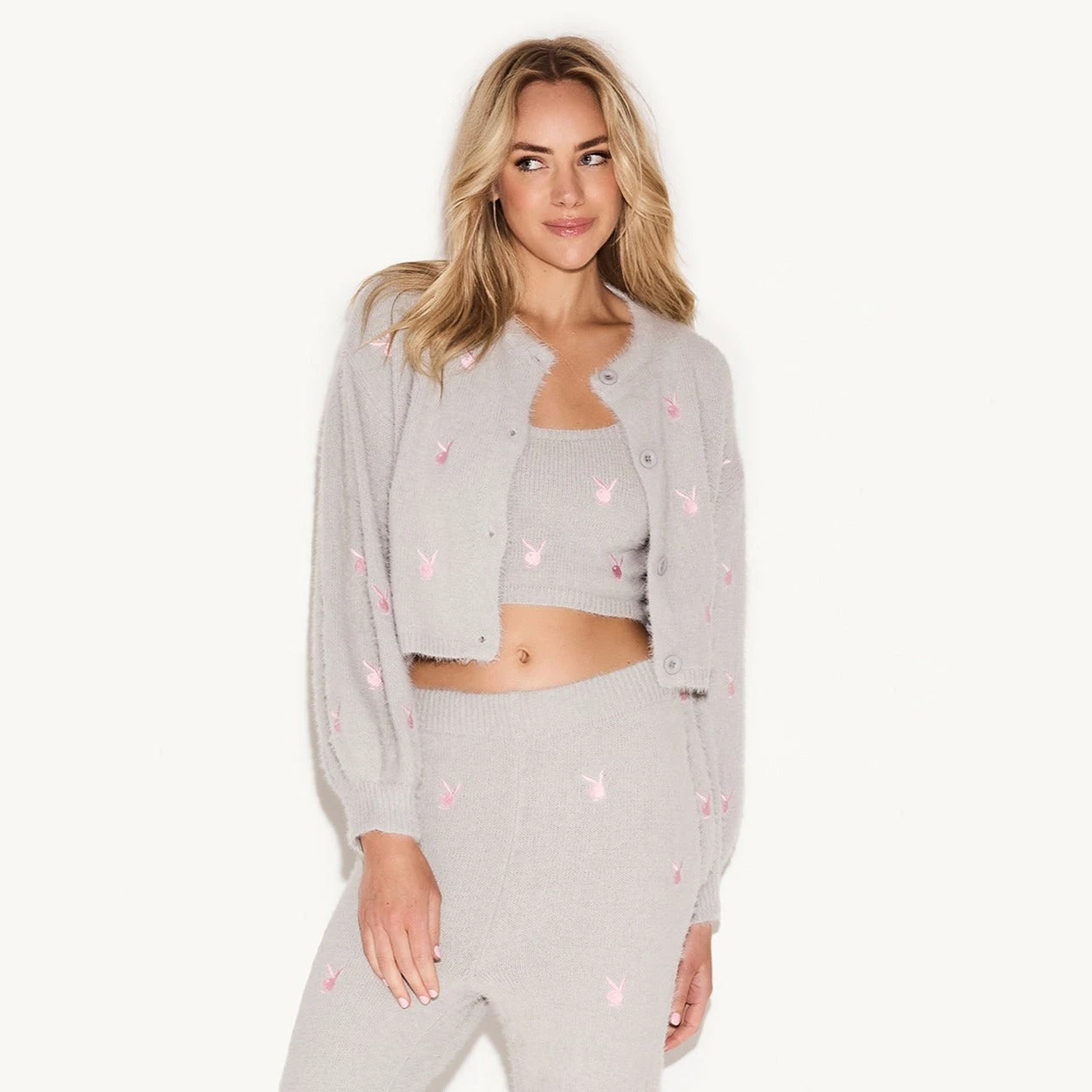 Women's Fluffy Knit Crop Top 6 Women's Fluffy Knit Crop Top - Image 4