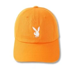 Adjustable Rabbit Head Logo Hat -Fashion Clothing Store AdjustableRabbitHeadLogoHatOrange