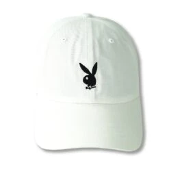 Adjustable Rabbit Head Logo Hat -Fashion Clothing Store AdjustableRabbitHeadLogoHatWhite