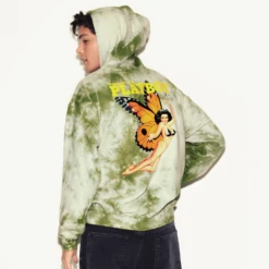 August 1976 Cover Hoodie Tie-Dye Green -Fashion Clothing Store August1976CoverHoodieTie DyeGreen5