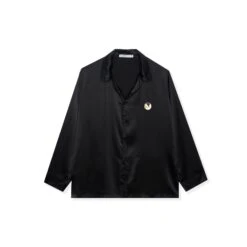 Silk Button Down Collared Top