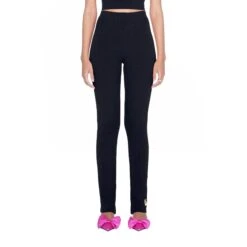 Women's Flared Ribbed Leggings -Fashion Clothing Store BIgBunny Flared Leggings Black 003