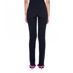 Women's Flared Ribbed Leggings -Fashion Clothing Store BIgBunny Flared Leggings Black 006