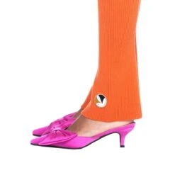 Women's Flared Ribbed Leggings -Fashion Clothing Store BIgBunny Flared Leggings Rust 004