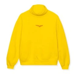 Aviation Wings High Neck Sweatshirt -Fashion Clothing Store BIgBunny High Neck Mustard 001 w1 12043eac b0d5 47b7 8f94 495449c9437a