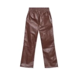 Crocodile Leather Flare Pant -Fashion Clothing Store BIgBunny TrackFlare Chocolate 002 46e0a57f b715 4071 b608 aa52a55a36af