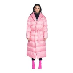 Belted Long Puffer Jacket -Fashion Clothing Store BigBunny Puff Robe Pink 009 bf8feeb5 c582 4fe6 938f 6451fa5fdb7e