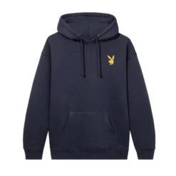 December 1973 Playboy Cover Hoodie -Fashion Clothing Store DEC1973NAVYFRONT