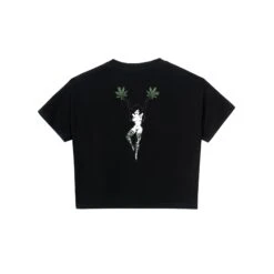 Team Green Femlin Baby Tee -Fashion Clothing Store FEMLINLEAFSBABYTEE BLK BACK