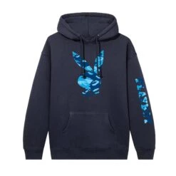 Hare Camo Hoodie -Fashion Clothing Store HARECAMOBLUENAVY