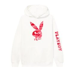 Hare Camo Hoodie -Fashion Clothing Store HAREDCAMO PINKBONEHOODIE FRONT