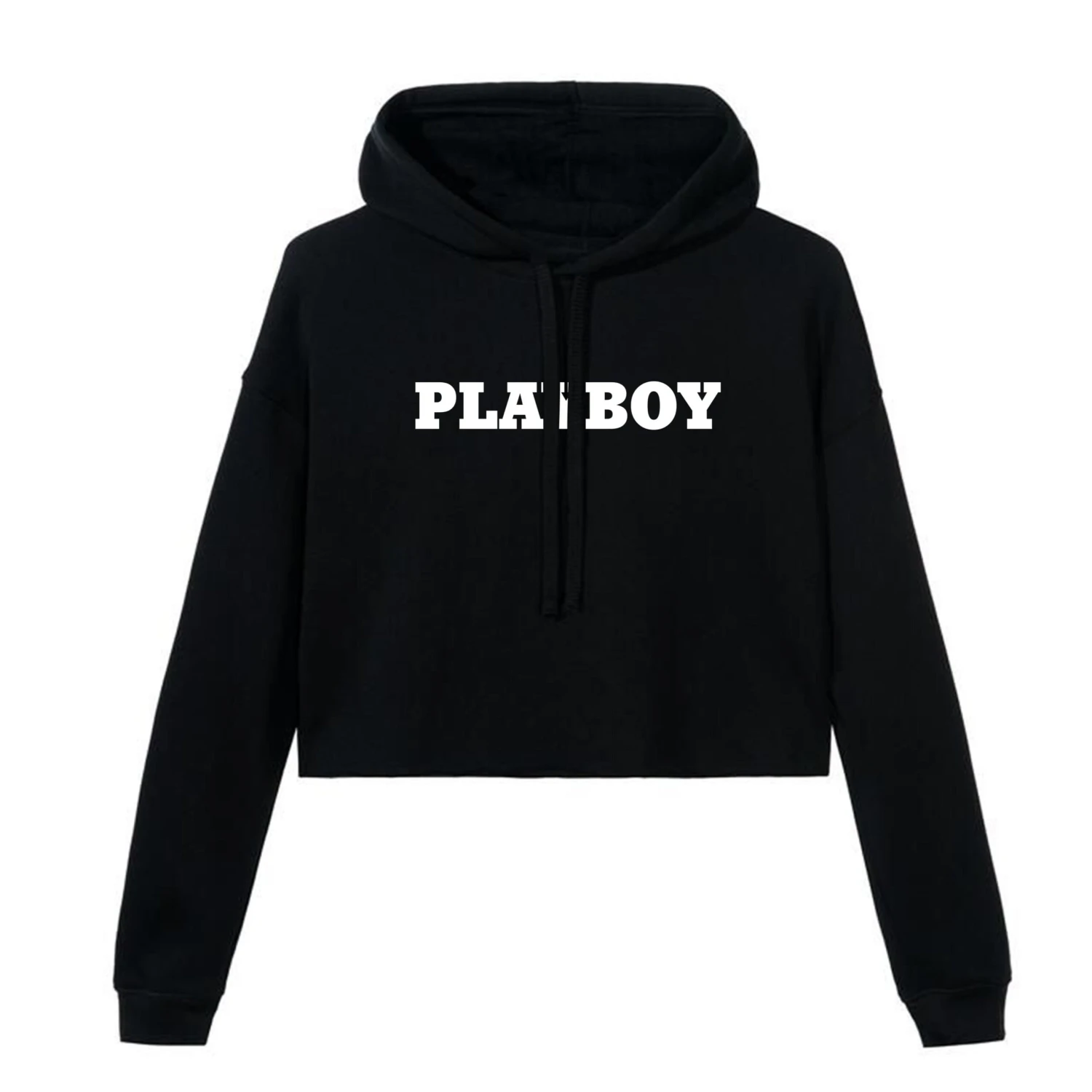 Playboy Women's Cropped Hoodie 3 Playboy Women's Cropped Hoodie