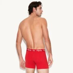 The Basics Men's Boxer Brief Red -Fashion Clothing Store M7 537607 6861460373601 BASICS MENS BOXER BRIEF RED 0887