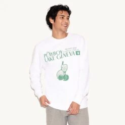 Lake Geneva Tennis Club Crewneck Sweatshirt -Fashion Clothing Store PBD M13 GNVA WHT MD 6619408924769 LAKE GENEVA TENNIS CLUB CREWNECK SWEATSHIRT WHITE 7196