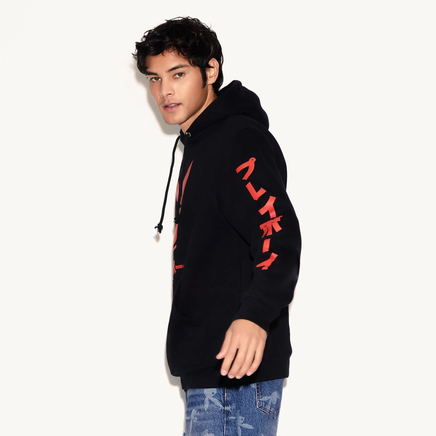 Japanese Rabbit Head Hoodie - Black/Red 5 Japanese Rabbit Head Hoodie - Black/Red - Image 3