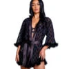 PLAYBOY BUNNY NOIR ROBE -Fashion Clothing Store PBLI104 600x 40792073 daf9 4cee aca9 b3c9a67c5007
