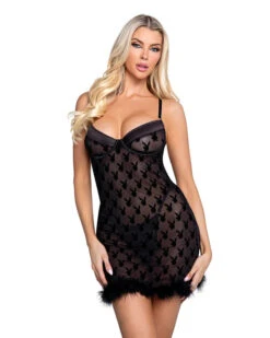 PLAYBOY BUNNY NOIR CHEMISE