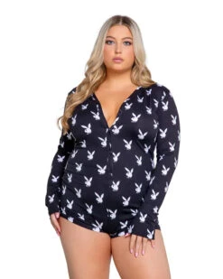 PLAYBOY SLUMBER BUNNY ROMPER -Fashion Clothing Store PBLI130Q Blk 600x 3e087a9d d0e5 4953 a6e3 d665b7ccc640