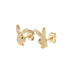 New Products -Fashion Clothing Store PB RABBIT HEAD PACE STUD EARRINGS ROSE GOLD V3