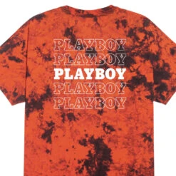 Repeating Masthead Tie Dye T-Shirt Orange Black -Fashion Clothing Store PLAYBOY HALLOWEEN REPEATING MASTHEAD TEE 02 85a5069f 8280 4b53 82a2 5fdda1a758a9
