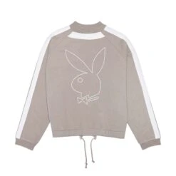 Women's Bunny Bomber Jacket -Fashion Clothing Store PLAYBOY PACSUN BROWN WHITE BUTTON UP JACKET 02