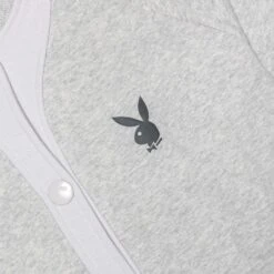 Women's Bunny Bomber Jacket -Fashion Clothing Store PLAYBOY PACSUN GREY WHITE BUTTON UP JACKET 03