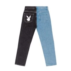 Women's Two-Tone Ultra High Rise Denim Pants