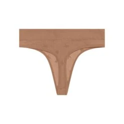Women's Bunny Seamless Thong -Fashion Clothing Store PLAYBOY PB BUNNY SEAMLESS THONG TAWNY BROWN 01