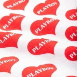 Women's Heart Lounge Boxer Shorts -Fashion Clothing Store PLAYBOY PB LOUNGE BOXER RED WHITE 04