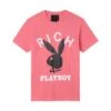 Playboy X John Richmond Logo T-Shirt -Fashion Clothing Store PLAYBOY PBXJOHNRICHMOND RABBITHEADT SHIRT FUCHSIA FRONT