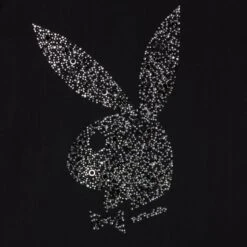Playboy X John Richmond Rhinestone Rabbit Head T-Shirt -Fashion Clothing Store PLAYBOY PBXJOHNRICHMOND RHINESTONE TEE DETAIL