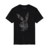 Playboy X John Richmond Rhinestone Rabbit Head T-Shirt -Fashion Clothing Store PLAYBOY PBXJOHNRICHMOND RHINESTONE TEE FRONT
