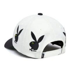 Playboy X HUF Rhinestone 6 Panel Hat -Fashion Clothing Store PLAYBOY RHINESTONE 6 PANEL WHITE HT00651 WHITE 03