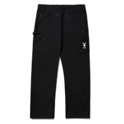 Playboy X HUF VVS Rabbit Head Pant -Fashion Clothing Store PLAYBOY VVS DOUBLE KNEE PANT BLACK PT00249 BLACK 04