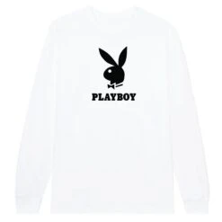 Logo Long Sleeve -Fashion Clothing Store PLAYBOYLOGOWHITELONGSLEEVE 20628d94 fbfb 4867 9ee6 10f7fab8adf9