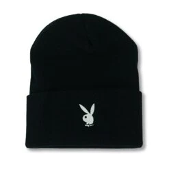 Rabbit Head Cuffed Knit Beanie