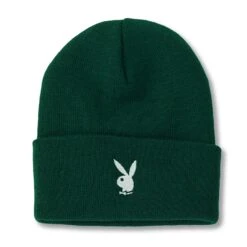 Rabbit Head Cuffed Knit Beanie 11 Rabbit Head Cuffed Knit Beanie -Fashion Clothing Store PLAYBOY BEANIE 6A