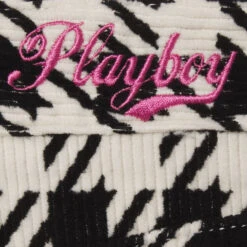 Women's Houndstooth High Waisted Mini Skirt -Fashion Clothing Store PLAYBOY HIGHRISESLITMINISKIRT HOUNDSTOOTH 03