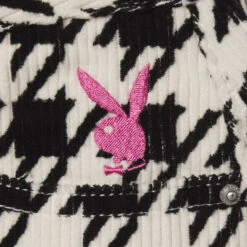 Women's Houndstooth High Waisted Mini Skirt -Fashion Clothing Store PLAYBOY HIGHRISESLITMINISKIRT HOUNDSTOOTH 031