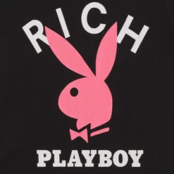 Playboy X John Richmond Logo T-Shirt -Fashion Clothing Store PLAYBOY PBXRICHMOND RABBITHEADTSHIRT BLACK 03