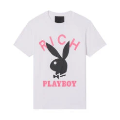 Playboy X John Richmond Logo T-Shirt -Fashion Clothing Store PLAYBOY PBXRICHMOND RABBITHEADTSHIRT WHITE 01