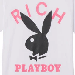 Playboy X John Richmond Logo T-Shirt -Fashion Clothing Store PLAYBOY PBXRICHMOND RABBITHEADTSHIRT WHITE 03