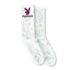 Rabbit Head Paisley Crew Socks